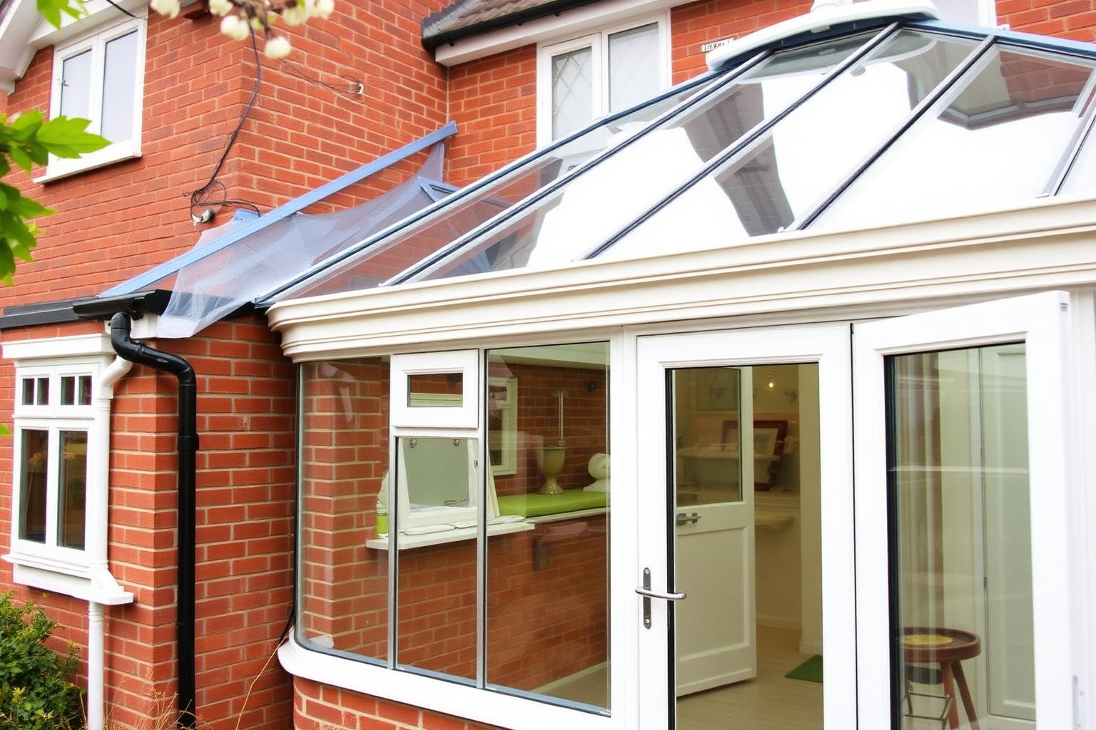 Freshly cleaned conservatory roof on a Hampshire home